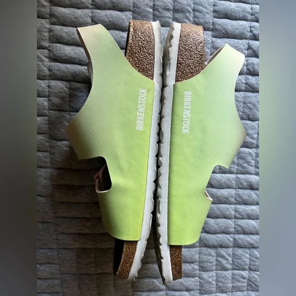 Birkenstock women’s Milano Birko-floor vegan sandals pink green ombre size 40 - Picture 5 of 8